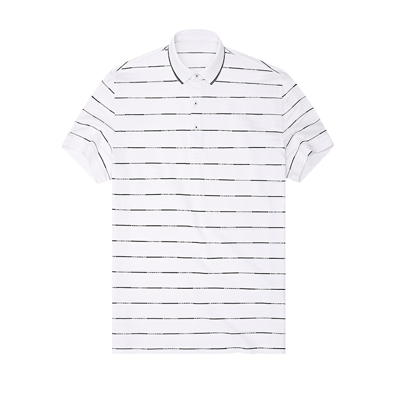 布先生新款丝光棉短袖T恤 翻领纯色衣服男短袖t恤男AT10482