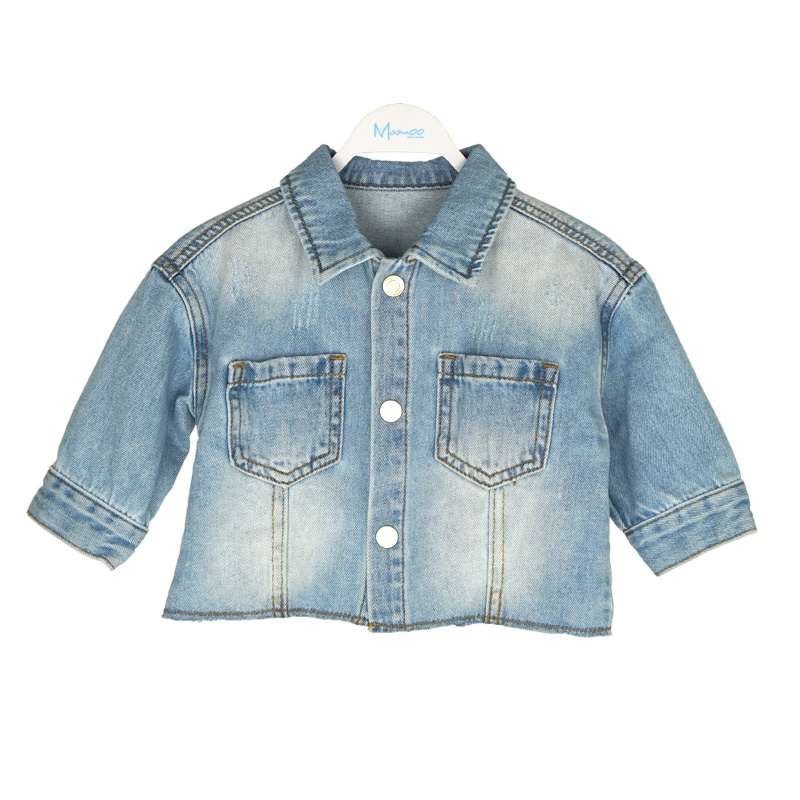 moomoo莫莫童装703069男婴童小宝宝多卡通2020春新款儿童牛仔外套