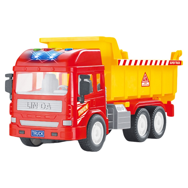 林达-会讲故事的城市服务车-翻斗车8030-9工程车声光音乐玩具车3-8岁男孩玩具