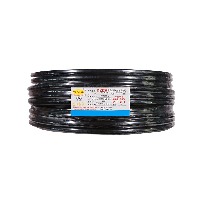 傻实在(SHASHIZAI) 电线 国标铝护套 黑色 100米 BLVVB 2*10 盘