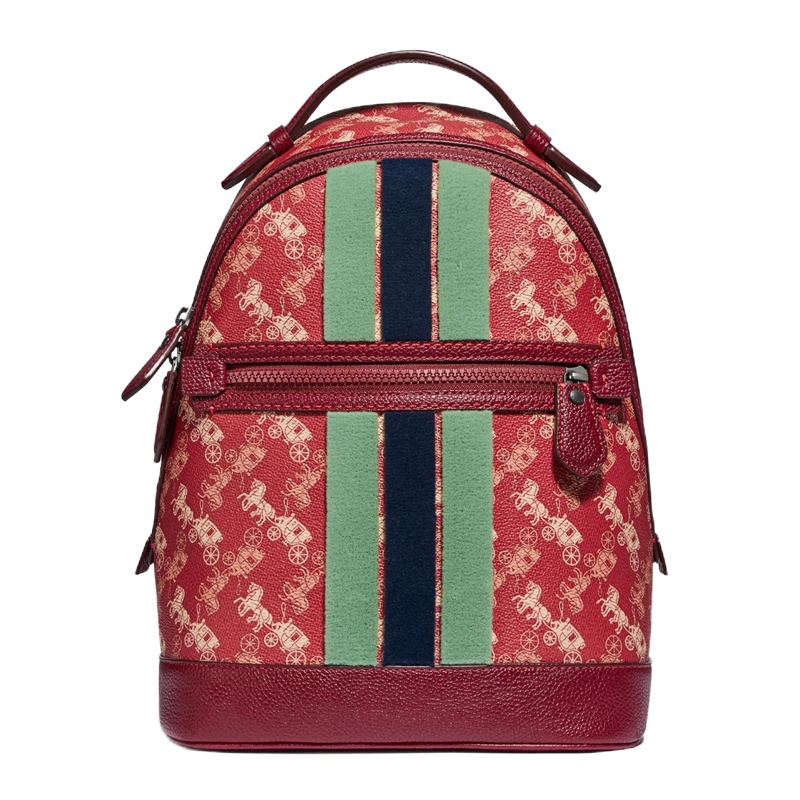 Coach 蔻驰(专柜) 女士深红色涂层帆布双肩包 79235V5PES