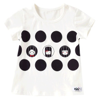 铅笔俱乐部童装2019夏装新款女童圆领上衣小童宝宝短袖T恤儿童T恤