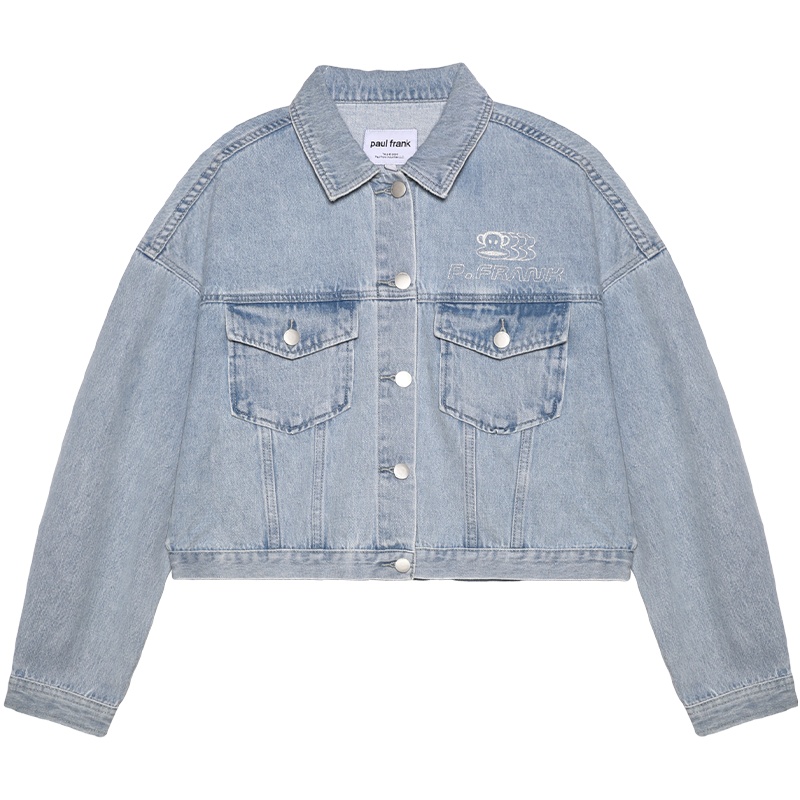 大嘴猴 春季新款牛仔外套女港风复古潮短女款外套