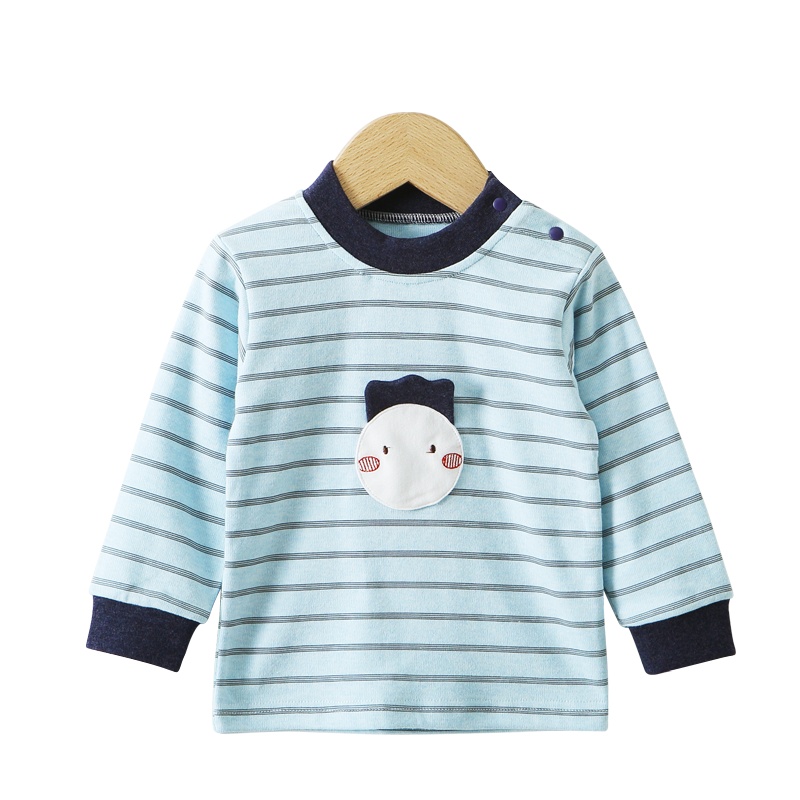 小马波迪春秋纯棉婴儿休闲上衣0-3岁打底长袖宝宝男女童T恤