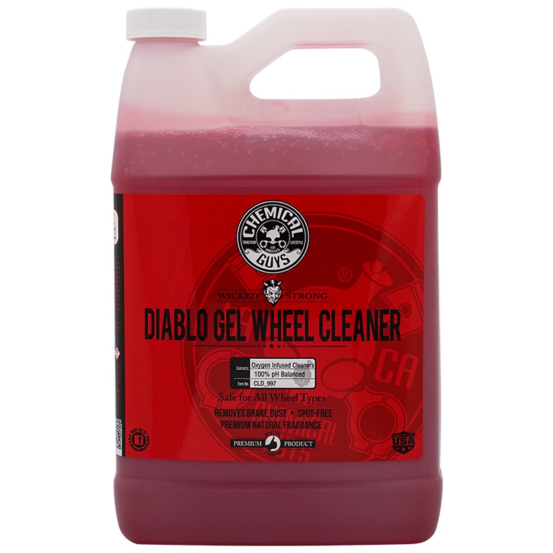 化学小子 暗黑轮毂清洁啫喱 汽车轮毂清洗剂刹车盘皮铁粉除锈剂3.78升
