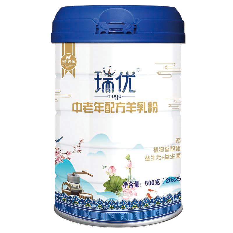 优利士瑞优中老年无糖高钙铁锌中老年羊奶粉益生菌羊奶配方羊乳粉500克羊奶城瑞优羊奶
