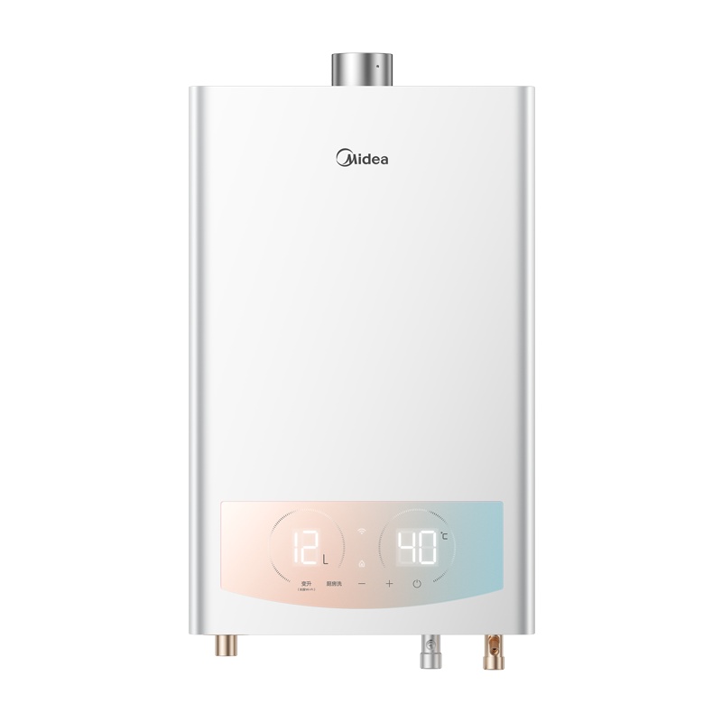 美的燃气热水器天然气恒温强排TD2炫彩13L智能家电