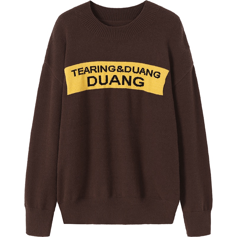 ERAL/艾莱依2018秋冬新圆领短款套头针织衫女601821071