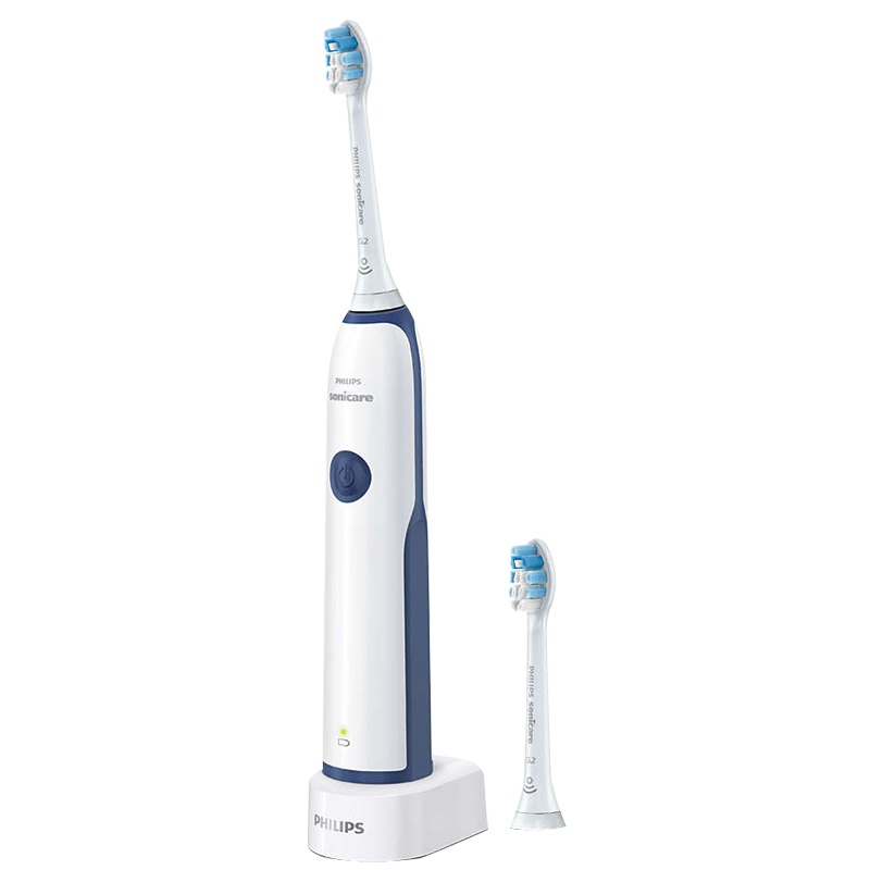 飞利浦(Philips)电动牙刷成人声波震动式 男女充电式牙刷23000转/分钟 清洁净白 HX3226/22深海幽蓝