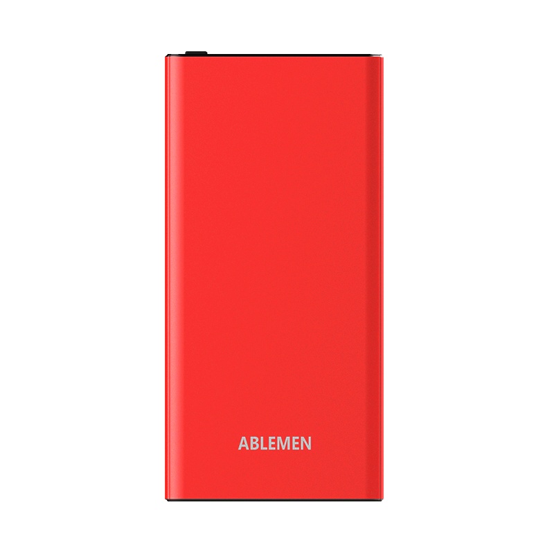 爱搏儿（ABLEMEN）超薄10000毫安 移动电源/充电宝 聚合物移动电源 双输出/双输入 魅力红（新版）