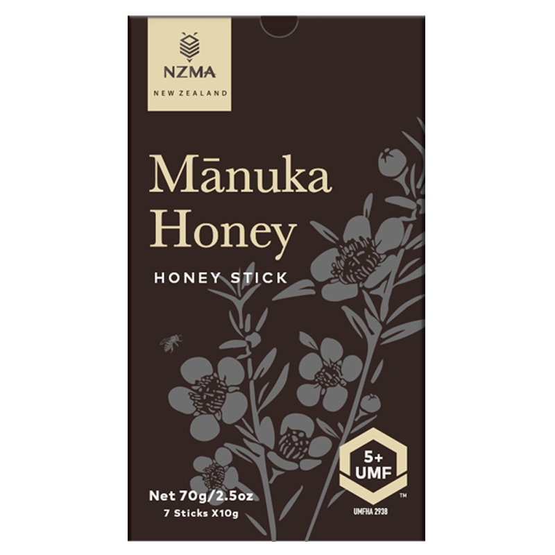 NZMA麦卢康 便携装条状袋装UMF5+麦卢卡蜂蜜新西兰进口 独立小包装10g*7