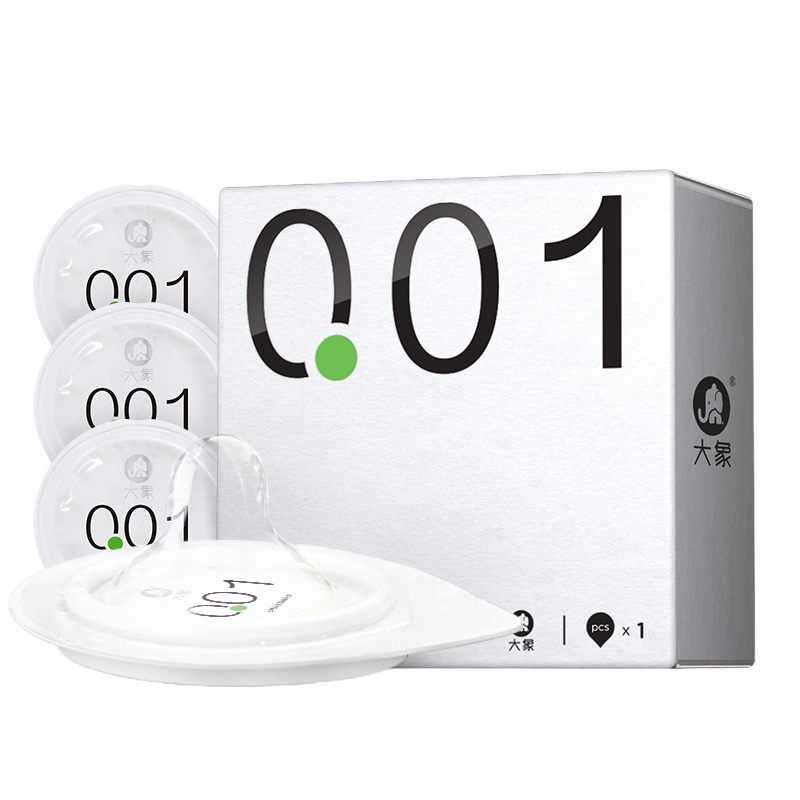 大象0.01避孕套男用超薄001安全套1只装 内含润滑剂