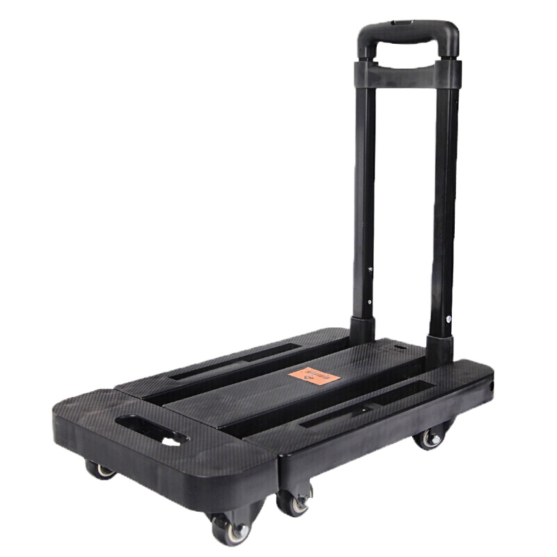 新越昌晖折叠小推车手推车手拉车拉杆行李车便携拖车拉货搬运乌龟车购物车黑色承重约400斤L011