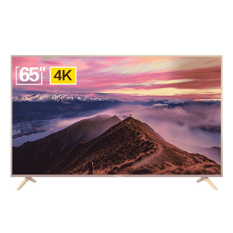 长虹 65D2P 65英寸电视 人工智能语音版 HDR 4K超高清液晶智能网络平板电视金色