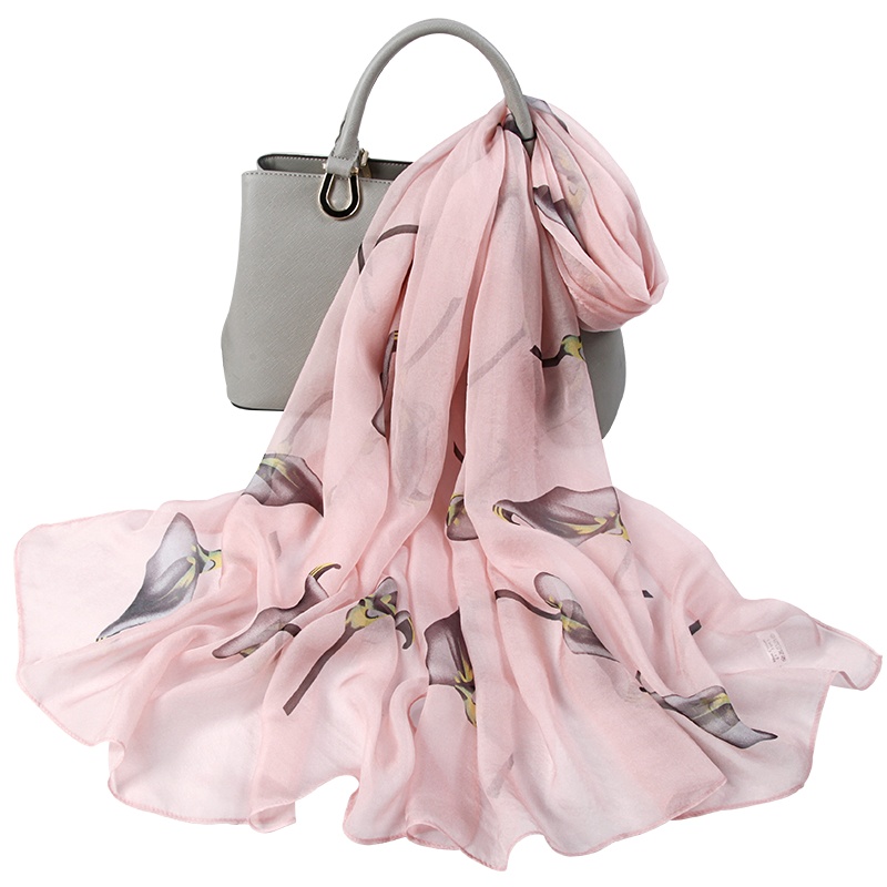 上海故事夏季真丝围巾女妈妈百搭桑蚕丝丝巾长款防晒薄款沙滩纱巾送老师礼物