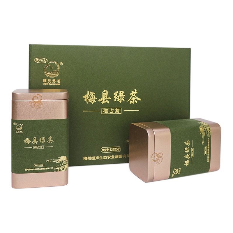 [梅州助农馆]振声茶业 洞天碧茗 梅占茶 精品绿茶 茶礼盒包装 250g*1提