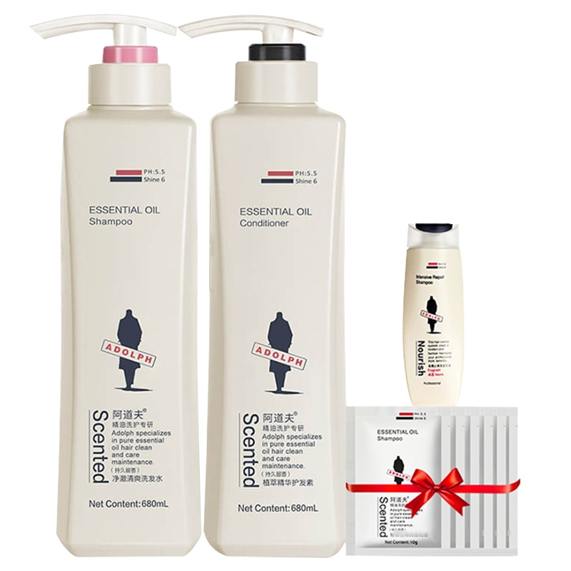 阿道夫洗护套装 净澈清爽控油洗发水护发素680ml*2