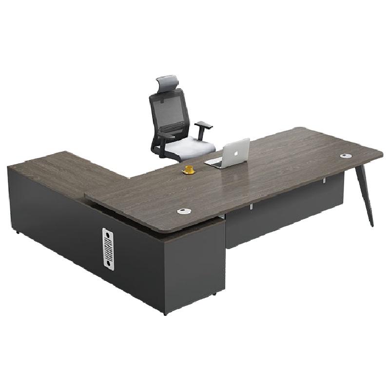 创世人 办公家具老板桌简约现代式大班台主管经理电脑桌写字台办公桌1.8米