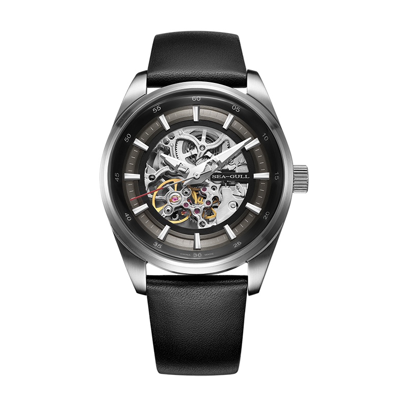 海鸥表(SEAGULL) 海鸥手表 男士 自动机械表 机械师系列 时尚镂空皮带 男表