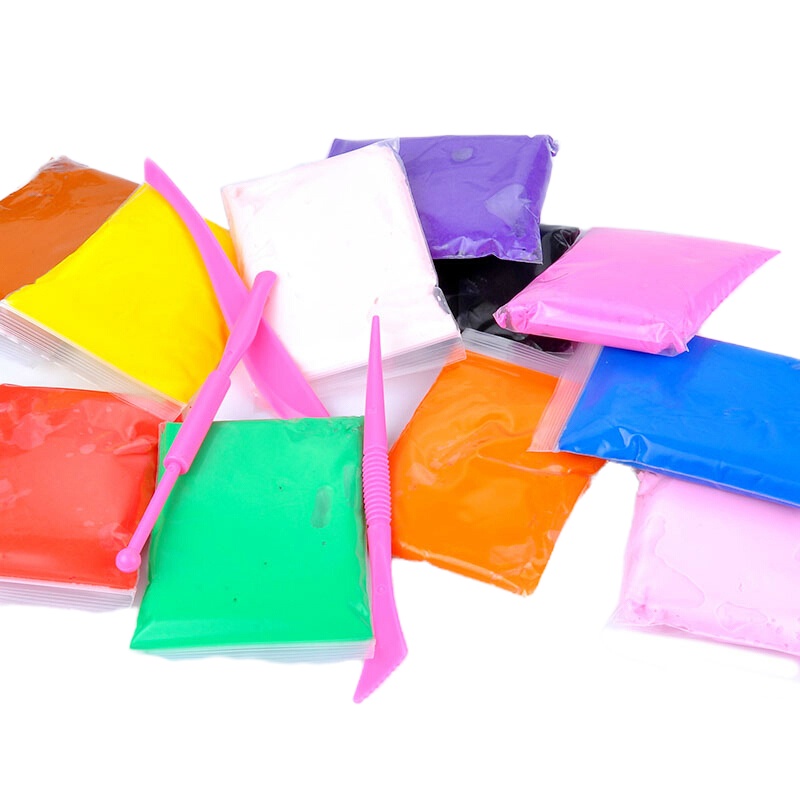 私乐500g超轻粘土橡皮泥彩泥超轻黏土太空手工泥儿童500克大包装混色/包