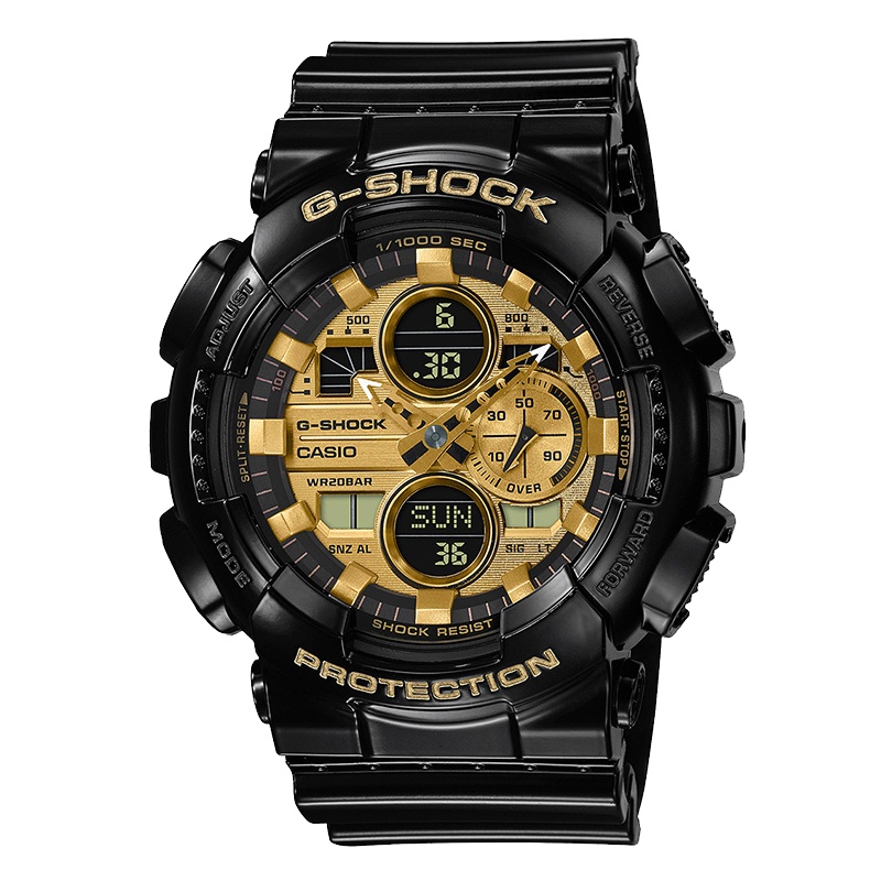 CASIO卡西欧 石英表 男 G-SHOCK系列日韩品牌运动休闲男士表GA-140GB-1A1
