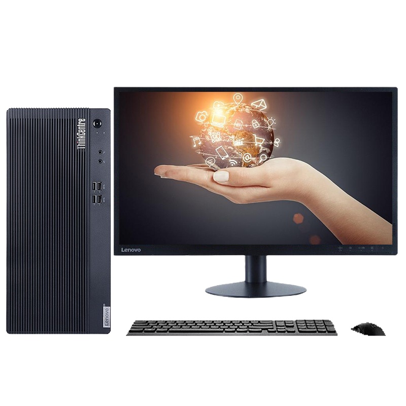 联想(ThinkCentre) E77 i5-10400 8G 1T+256G WIN10 21.5寸显示器 定制