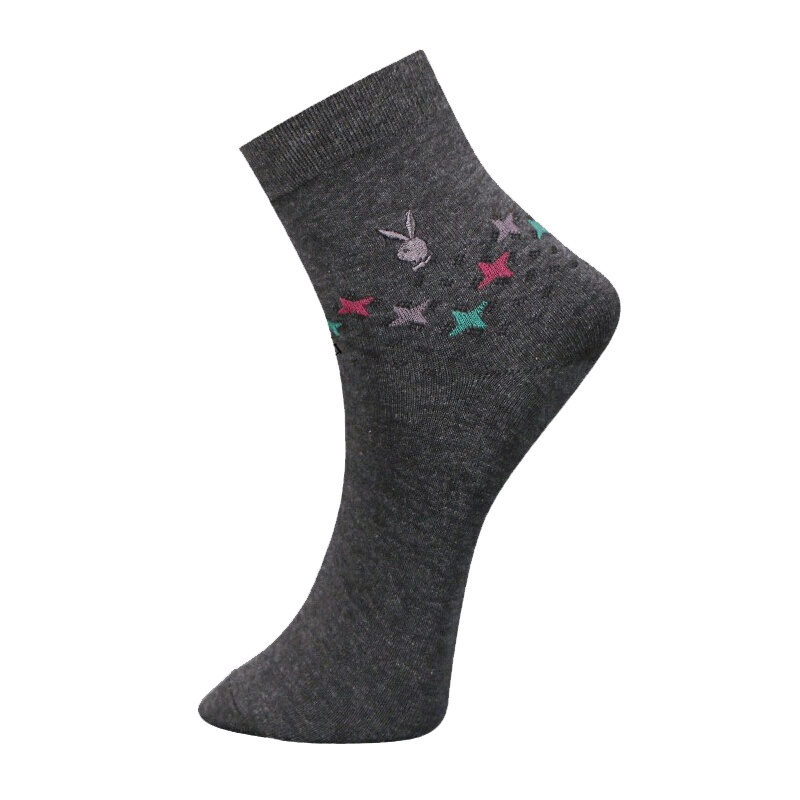 花花公子袜子男士纯棉全棉中筒袜子男休闲潮流印花透气防臭棉袜2948