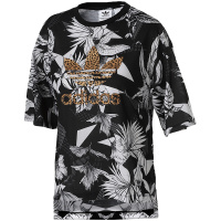 adidas阿迪达斯三叶草女子短袖T恤花卉休闲运动服CY7375. 30 CY7375黑色