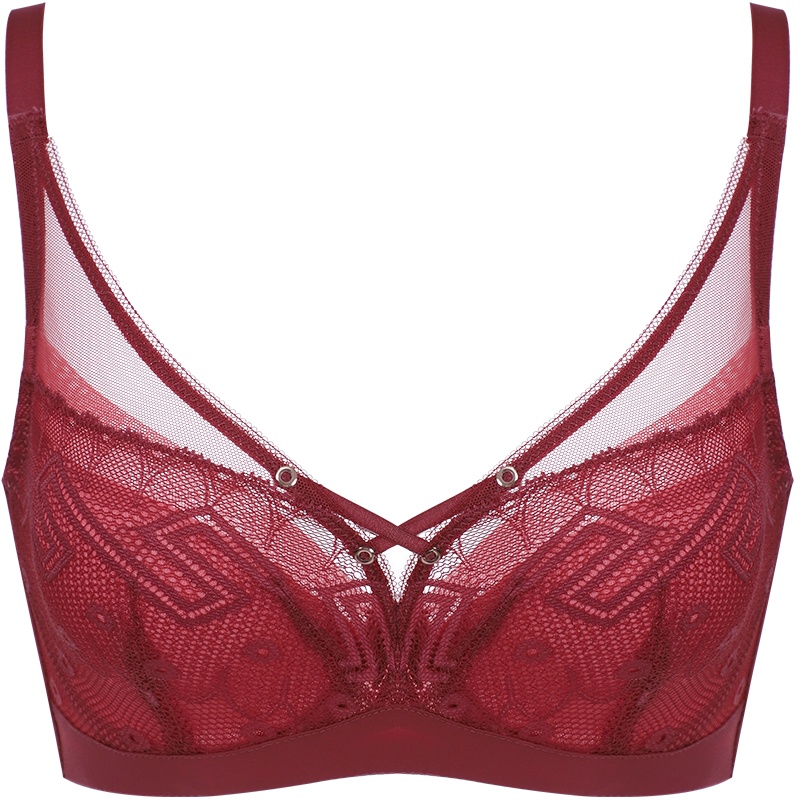 莎莲妮性感围聚拢调整型薄款女内衣舒适透气蕾丝文胸