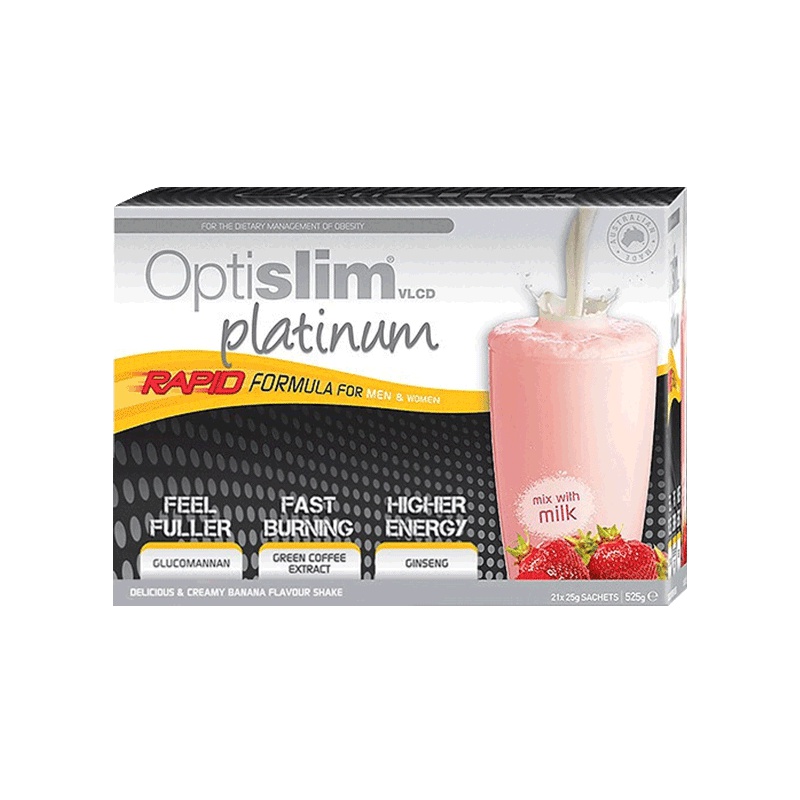 OPTISLIM白金版草莓味代餐奶昔 25g*21袋/盒 膳食营养补充剂
