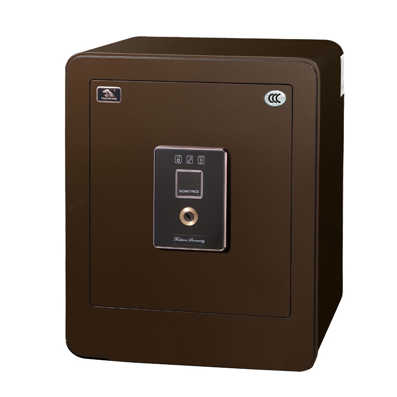 虎王翼虎指纹保险箱FDX-A/D-45AZII咖啡色家用办公保险柜中型APP联网报警45cm高