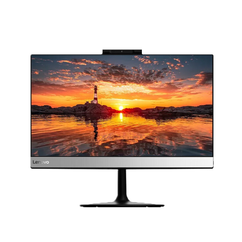 联想(Lenovo)扬天S4350 21.5英寸商用办公一体机电脑 I5-8400 8G1T/DVDRW//W10定制黑
