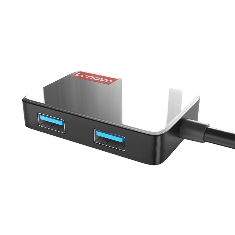 联想 LP0806 分线器 USB3.0 一拖四转换器扩展坞 黑色