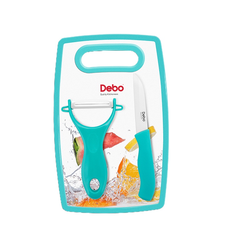 Debo德铂 PP砧板切菜板里昂水果板陶瓷水果刀 陶瓷削皮器三件套DEP-604 单套装