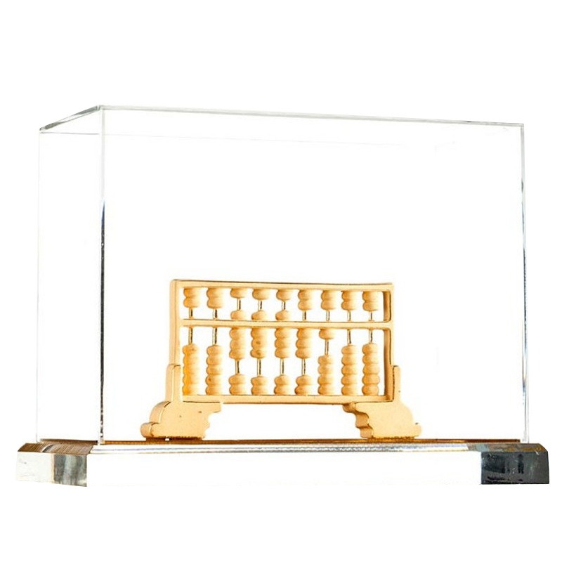 梦克拉 工艺铸金摆件 如意算盘 金绒沙金摆件