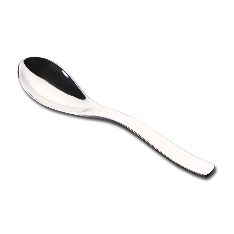 叁肆钢 加厚304不锈钢勺汤勺饭勺儿童家用吃饭小餐具汤匙成人餐勺创意简约长柄调羹圆底喝汤勺子 儿童勺1支 苏宁自营