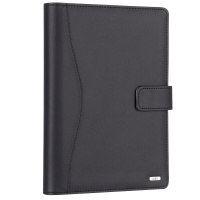 [精选]得力(deli)25K/100页6孔商务活页皮面本/办公记事本笔记本子3164 雅士黑