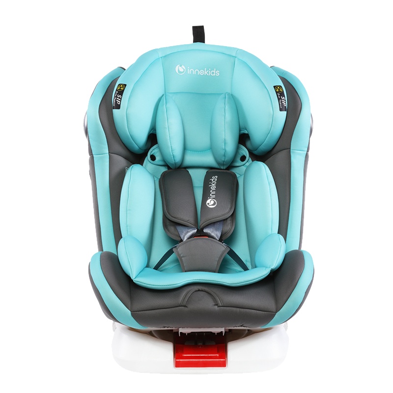 innokids 儿童安全座椅0-4岁-12岁新生婴儿宝宝汽车用360度旋转 天使蓝安全带版