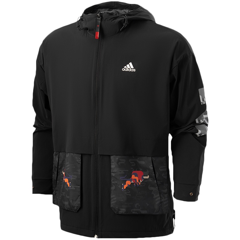 阿迪达斯男服外套CNY新年款夹克外套休闲运动服GP1821