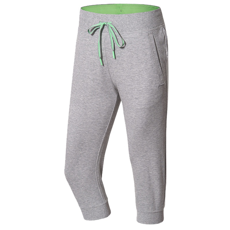 李宁 训练系列 女款运动裤AKQM034 透气七分裤