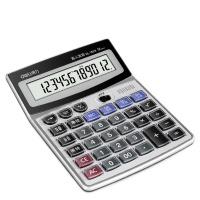 得力(deli) 计算器大屏幕多功能语音计算机 学生会计财务办公用品 经典透明按键语音1529