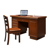 月影梳桐实木书桌家用1.2m卧室台式中式电脑桌书房学生学习写字桌