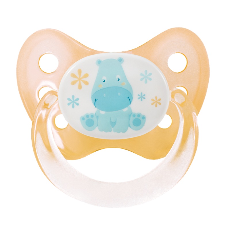 Dentistar安抚奶嘴德国进口柔软硅质拒绝畸形设计0-6个月宝宝(一只装)62120-旧橙马