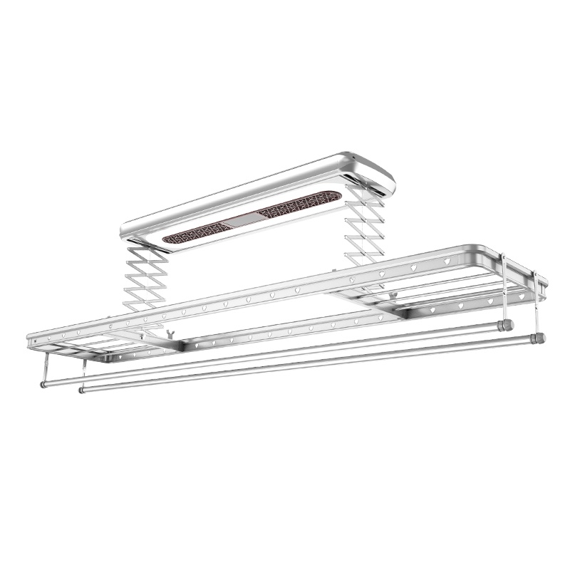 施耐德自动晾衣架家用室内阳台遥控智能升降烘干风干电动晾衣杆机一体杆晾衣架