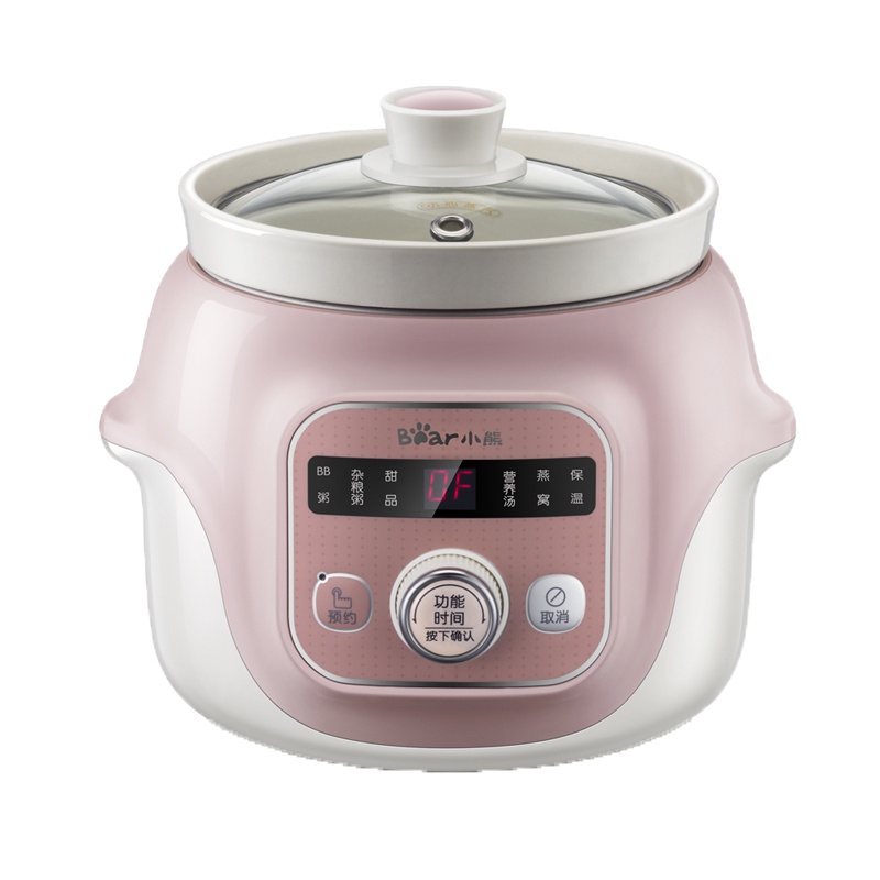 小熊(Bear)电炖锅DDG-D10B1 1L燕窝炖盅陶瓷煮粥煲汤锅迷你小BB煲宝宝婴儿辅食