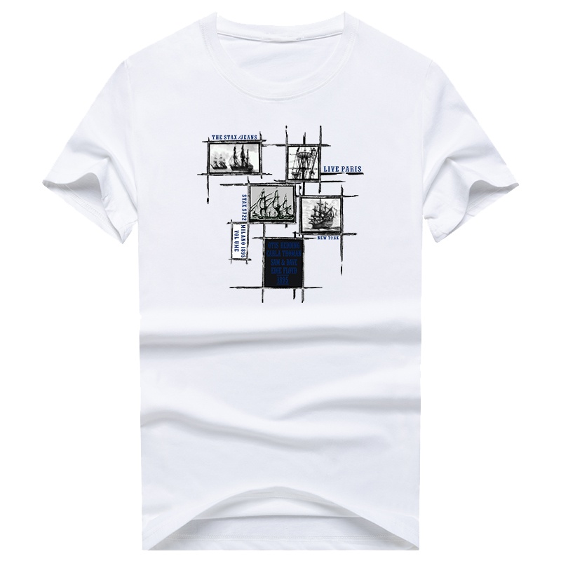 [耐水-耐脏]穆尔蓝冰丝t恤男短袖黑科技纳米圆领速干运动衣防污透气防水不沾水半袖