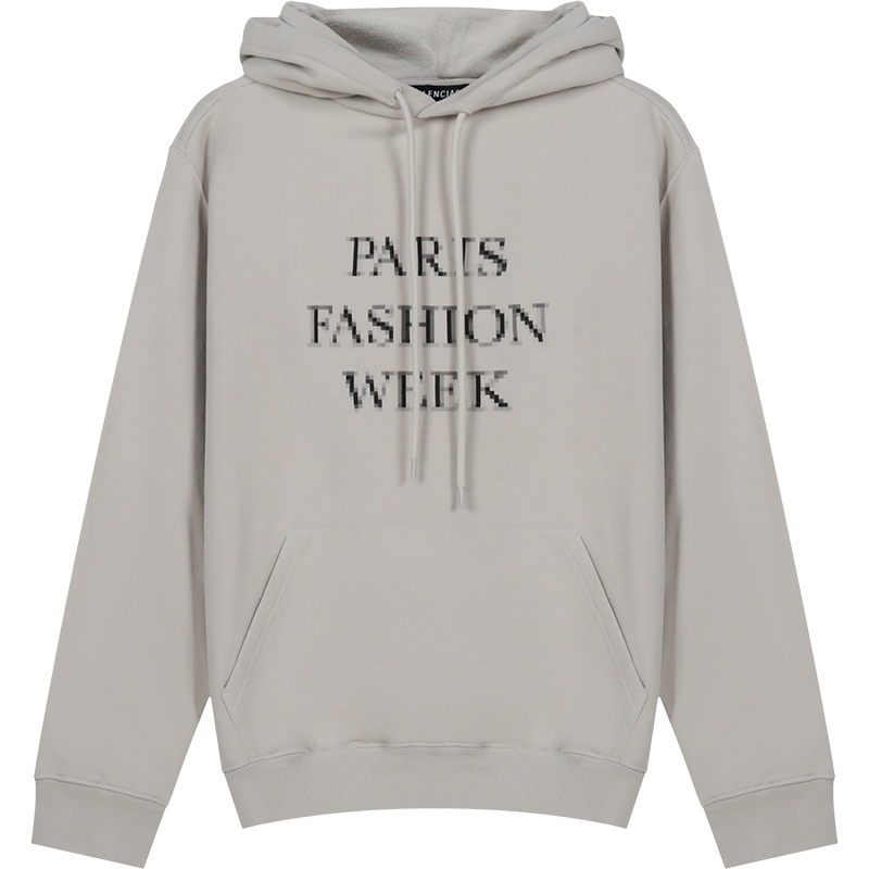 巴黎世家 BALENCIAGA 男女中性棉质加绒款连帽长袖卫衣运动衫657034 TKV85