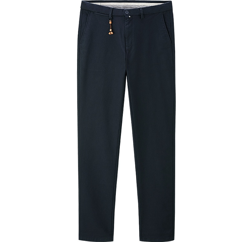 HLA海澜之家净色水洗休闲裤2019秋季修身大方休闲长裤男HKCAD3R214A