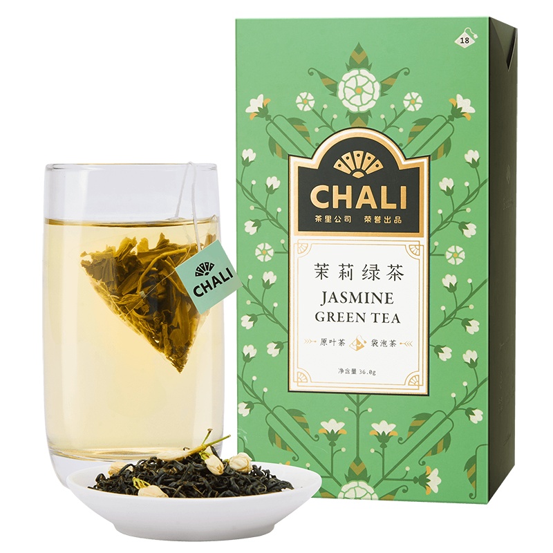 ChaLi茶里 茉莉绿茶蒙顶毛峰绿茶广西横县茉莉组合花草茶袋泡茶包18包