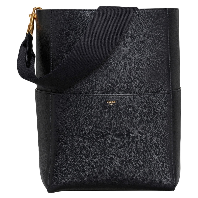 【直营】赛琳(CELINE) SANGLE BUCKET柔软粒面小牛皮水桶包 单肩包 女包
